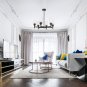 VINLUZ Sputnik Chandelier Semi-ceiling Lamp, Bronze