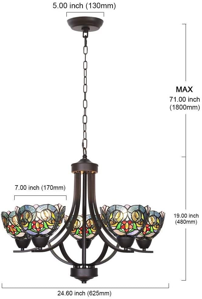 VINLUZ Chandelier Modern Chandelier Pulls The Nickel Industry Retro Ceiling Lamp