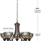 VINLUZ Chandelier Modern Chandelier Pulls The Nickel Industry Retro Ceiling Lamp