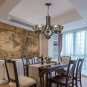 VINLUZ Chandelier Modern Chandelier Pulls The Nickel Industry Retro Ceiling Lamp