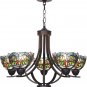VINLUZ Chandelier Modern Chandelier Pulls The Nickel Industry Retro Ceiling Lamp