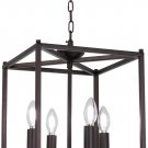 Island-shaped Chandelier Linear Kitchen Luminosis Black Country Style Semi-embedded Modern