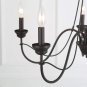 LOG BARN French Country Shabby Chic Chandelier in Brown Rust Metal Finish 5-Light Island Lighting