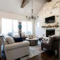 LOG BARN French Country Shabby Chic Chandelier in Brown Rust Metal Finish 5-Light Island Lighting