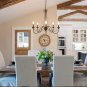 LOG BARN French Country Shabby Chic Chandelier in Brown Rust Metal Finish 5-Light Island Lighting