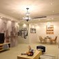 Crystal Vintage 8 Lights Pendant Light K9 Clear Crystal Chandelier Lighting Fixtures(Black)