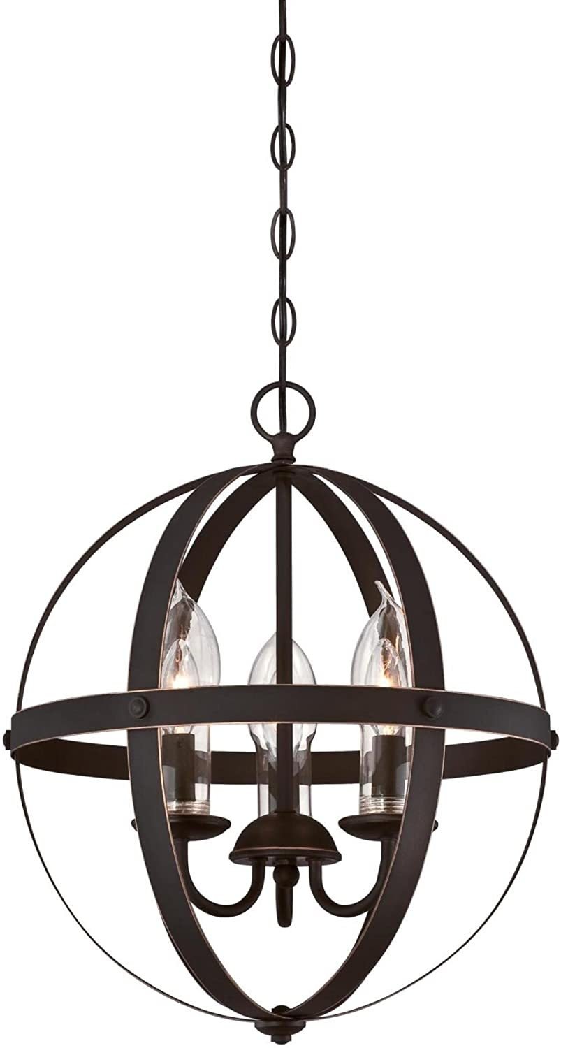 Westinghouse Lighting Three-Light Chandelier, Oil Rubbed Bronze Finish