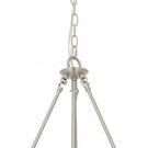 Ravenna Home Classic Integrated LED Pendant Light, Bulbs Included Adjustable 18-72"H, Brushed Nickel