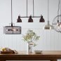 Tone Beam Emmons Triple Ceiling Mount Pendant Lighting Chandelier with Light Bulbs Oil-Rubbed Bronze