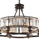 Deluxe Modern Island Crystal Chandelier Embedded Chandelier Lighting Lamps for Restaurants, Black
