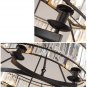 Deluxe Modern Island Crystal Chandelier Embedded Chandelier Lighting Lamps for Restaurants, Black