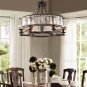 Deluxe Modern Island Crystal Chandelier Embedded Chandelier Lighting Lamps for Restaurants, Black