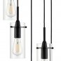 Multi Pendant Lighting for Kitchen Island Black Chandelier Cluster Pendant 5 Light Fixture