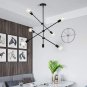 Contemporary Sputnik Chandelier, Six-and-a-half Flat Ceiling Lighting