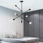 Contemporary Sputnik Chandelier, Six-and-a-half Flat Ceiling Lighting