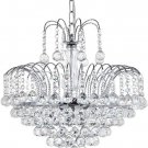 Crystal Chandelier Clear K9 Crystal Ball Raindrop Ceiling Light Fixture with 6 Lights Lighting