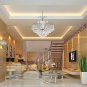 Crystal Chandelier Clear K9 Crystal Ball Raindrop Ceiling Light Fixture with 6 Lights Lighting