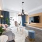 5 Light Shaded Contemporary Chandeliers with Alabaster Glass Oil Rubbed Bronze Modern Light Fixtures