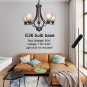 5 Light Shaded Contemporary Chandeliers with Alabaster Glass Oil Rubbed Bronze Modern Light Fixtures