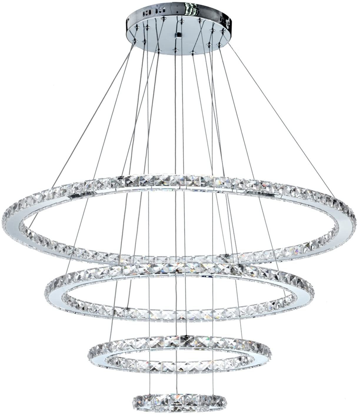 MEEROSEE Crystal Chandelier Modern Ceiling Chandelier