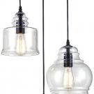 Claxy Ecopower Retro Kitchen Linear Island Glass Pendant Lighting Fixture-3 Lighting