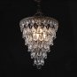 35.56 Cm Crystal Chandelier Farmhouse Bronze Bathroom Chandelier, 4 Light Lamp Hanging Chandeliers