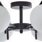 Rivet Modern 6 spherical embedded metal ceiling chandelier chandelier, matte black