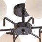 Rivet Modern 6 spherical embedded metal ceiling chandelier chandelier, matte black