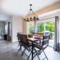 8-Light Wood Chandeliers, Candle Pendant Light, Glass Lodge and Tavern Pendant (Bulb Not Included)