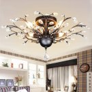 Ganeed Retro K9 Transparent Crystal Chandelier, Ceiling Lighting, Chandelier Embedded Lamps