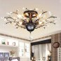 Ganeed Retro K9 Transparent Crystal Chandelier, Ceiling Lighting, Chandelier Embedded Lamps