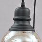 Unitary Brand Antique Black Shade Glass Jar Pendant Light Max 120W with 3 Lights Painted Finish