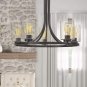 5-Light Wagon Wheel Chandelier Beionxii 26" Farmhouse Contemporary Large Pendant Chandelier Lighting