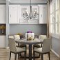 LOG BARN French Country Metal Chandelier Antique Brush Dark Silver 27.6" Living Room Pendant Light