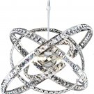 Orb Globe Cage Round Pendant Fixtures Dining Room Ceiling Lights, Sphere Crystal Chandelier