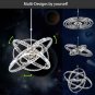 Orb Globe Cage Round Pendant Fixtures Dining Room Ceiling Lights, Sphere Crystal Chandelier