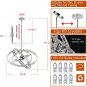 Orb Globe Cage Round Pendant Fixtures Dining Room Ceiling Lights, Sphere Crystal Chandelier