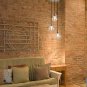 Pathson Island chandelier 3-light retro-style gloves transparent glass lampshade indoor chandeliers