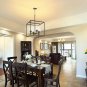 VINLUZ 4 Light Hanging Lantern Pendant Light Black Industrial Cage Dining Room Chandelier