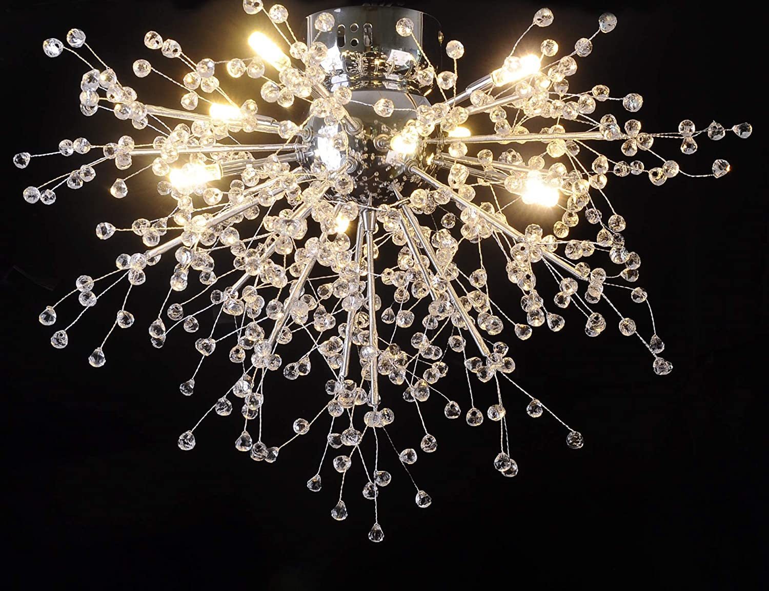 Chandeliers Hand Made Firework LED Light Crystal Pendant Lighting Ceiling Light Fixtures Chandeliers