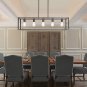Rectangle Pendant Lighting 5 Lights Bronze Kitchen Island Chandeliers, Classic Rustic Ceiling Light