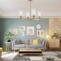 4 Light Metal Pendant Lighting Traditional Cylinder Ceiling Light with Clear Glass Shades Fixtures