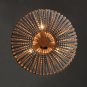 Wood Beaded Chandelier Pendant 3 Lights Gray White Retro Vintage Antique Rustic Kitchen Ceiling Lamp