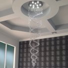 Crystal Raindrop Chandelier Lighting Flush LED Ceiling Light Fixture Pendant Livingroom Double Swirl