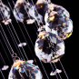 Crystal Raindrop Chandelier Lighting Flush LED Ceiling Light Fixture Pendant Livingroom Double Swirl