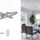 Crystal Chandelier Pendant Light Dimmable with Remote Control Temperature Adjustable LED Light