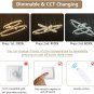 Crystal Chandelier Pendant Light Dimmable with Remote Control Temperature Adjustable LED Light