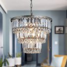 Chandelier Crystal Raindrop Chandelier Lighting Flush Mount LED Ceiling Light Fixture Pendant Lamp