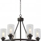 MELUCEE Sputnik Chandelier with Glass Lampshade（6 lights）