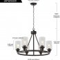 MELUCEE Sputnik Chandelier with Glass Lampshade(6 lights)